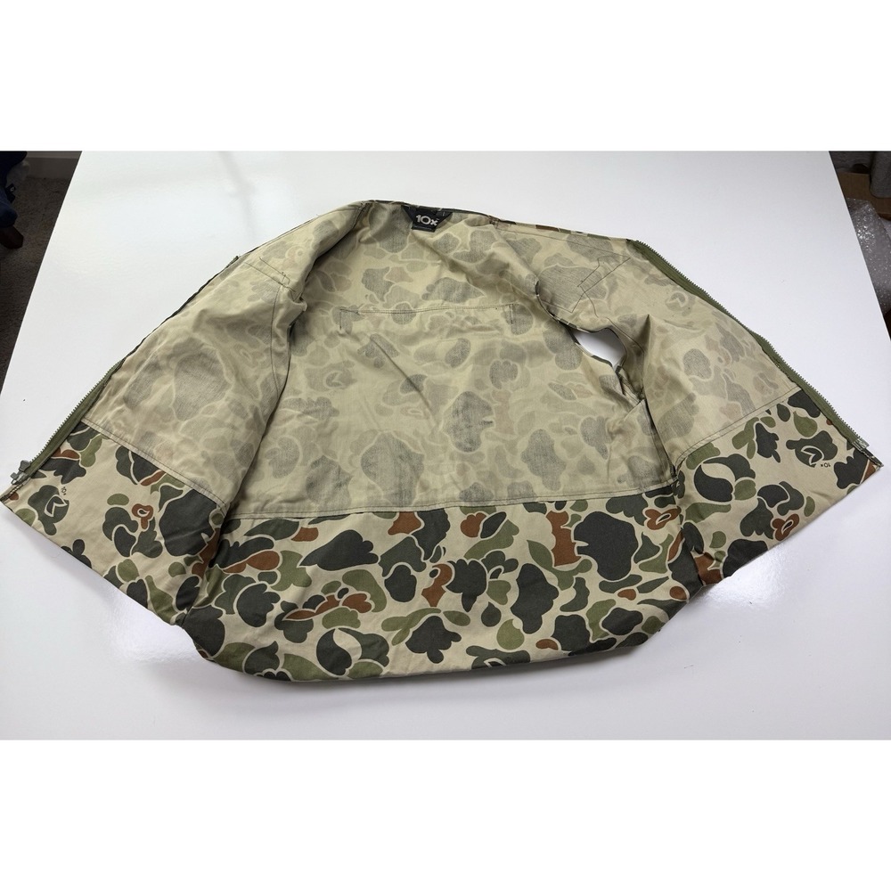 10X Camo Hunting Vest Mens Large 42-44 outdoor gear utility pockets Full Zip USA - Picture 7 of 10